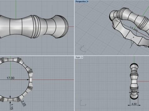 Bamboo ring model 848 3D Print Model