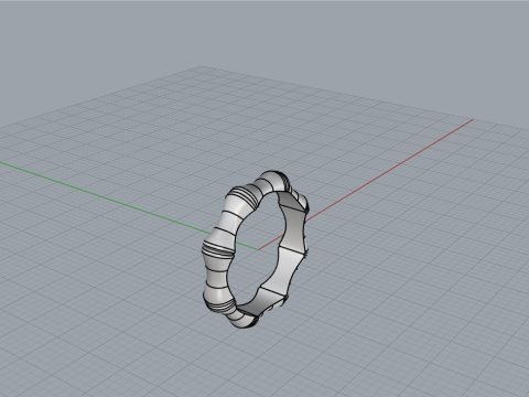 Bamboo ring model 848 3D Baskı Modeli
