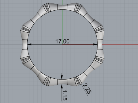 Bamboo ring model 848 3D Baskı Modeli
