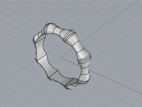 Bamboo ring model 848 3D Baskı Modeli