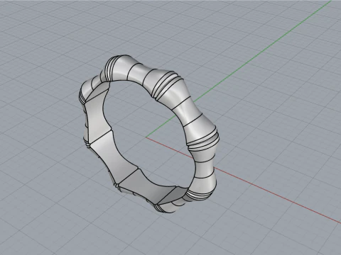 Bamboo ring model 848 3D Print Model