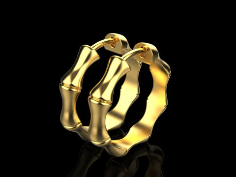 Bamboo earring model 847 3D Print Model