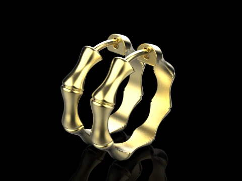 Bamboo earring model 847 3D Print Model