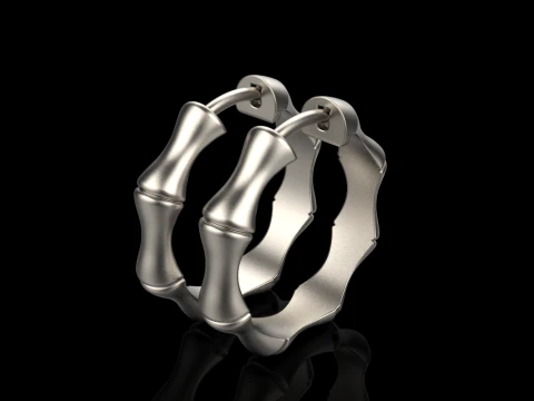 Bamboo earring model 847 3D Print Model