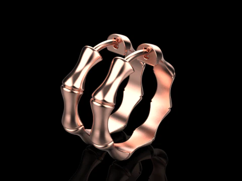Bamboo earring model 847 3D Print Model