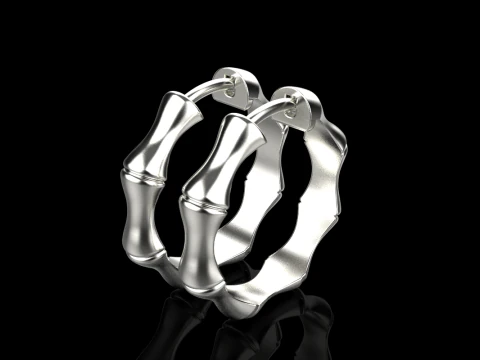 Bamboo earring model 847 3D Print Model
