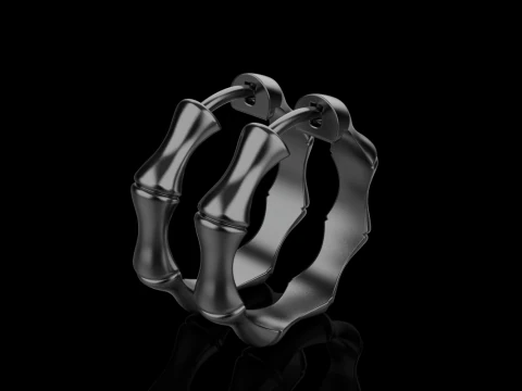 Bamboo earring model 847 3D Print Model
