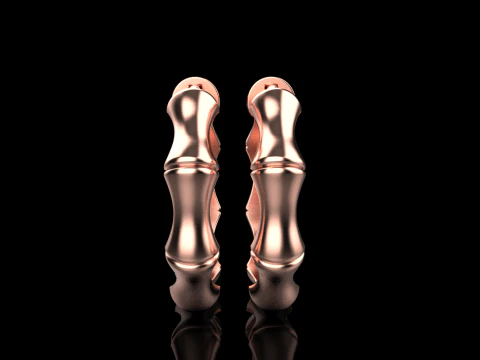 Bamboo earring model 847 3D Print Model