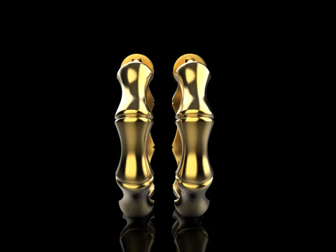 Bamboo earring model 847 3D Print Model