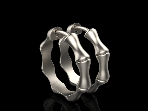 Bamboo earring model 847 3D Print Model