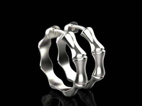 Bamboo earring model 847 3D Print Model