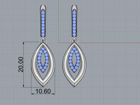 Leaf earring model 846 3D Print Model