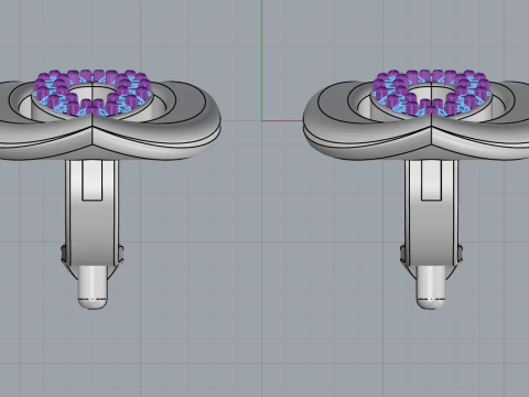 Leaf earring model 846 3D Print Model