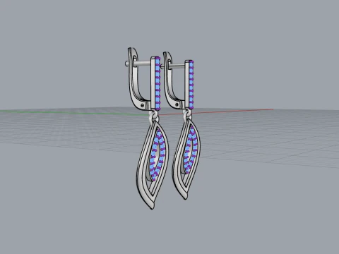 Leaf earring model 846 3D Print Model
