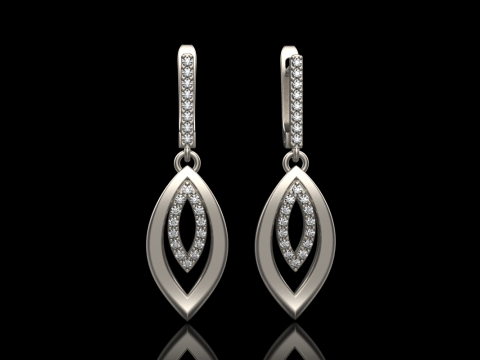 Leaf earring model 846 3D प्रिंट मॉडल