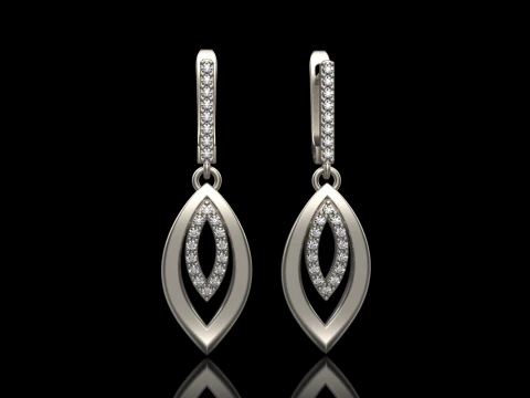 Leaf earring model 846 3D Print Model