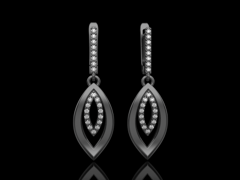Leaf earring model 846 3D प्रिंट मॉडल