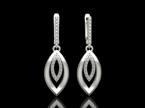 Leaf earring model 846 3D प्रिंट मॉडल