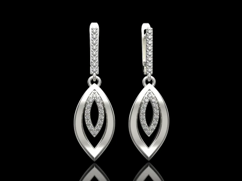 Leaf earring model 846 3D Print Model