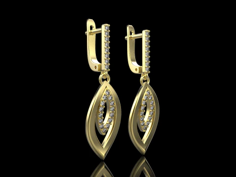 Leaf earring model 846 3D Print Model