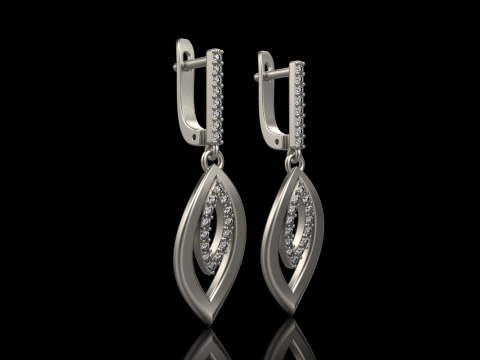 Leaf earring model 846 3D प्रिंट मॉडल