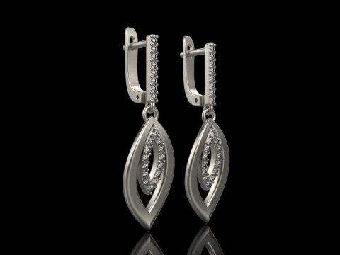 Leaf earring model 846 3D Print Model