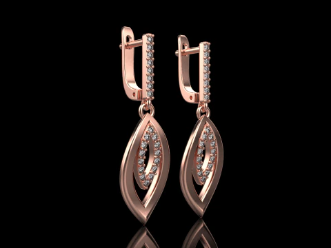 Leaf earring model 846 3D Print Model