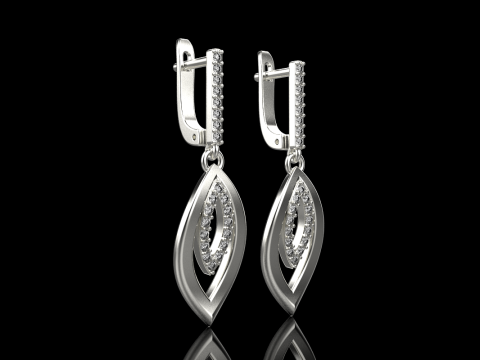 Leaf earring model 846 3D प्रिंट मॉडल