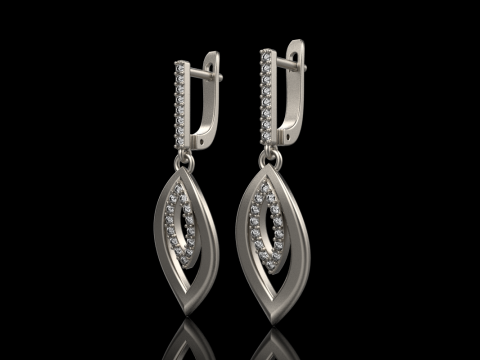 Leaf earring model 846 3D प्रिंट मॉडल