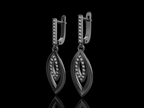 Leaf earring model 846 3D प्रिंट मॉडल