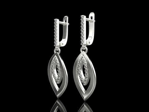 Leaf earring model 846 3D प्रिंट मॉडल