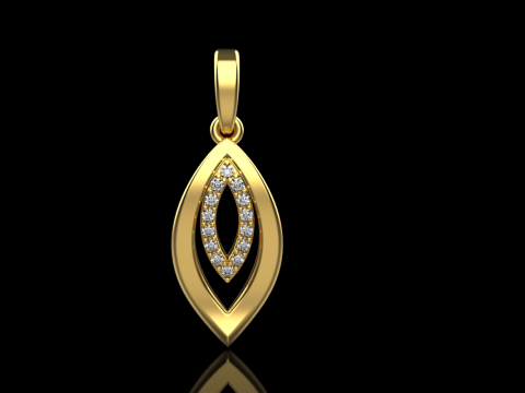 Leaf pendant model 845 Model Cetak 3D