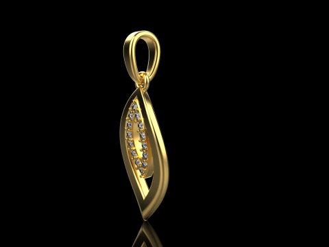 Leaf pendant model 845 Model Cetak 3D