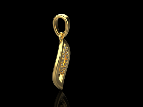 Leaf pendant model 845 Model Cetak 3D