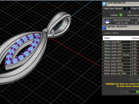 Leaf pendant model 845 Model Cetak 3D