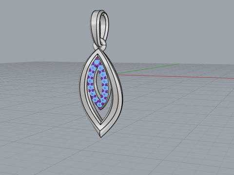 Leaf pendant model 845 Model Cetak 3D