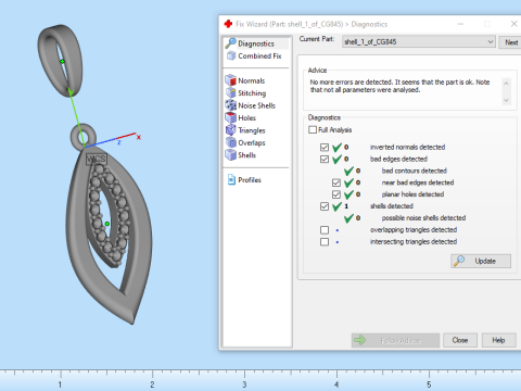 Leaf pendant model 845 Model Cetak 3D
