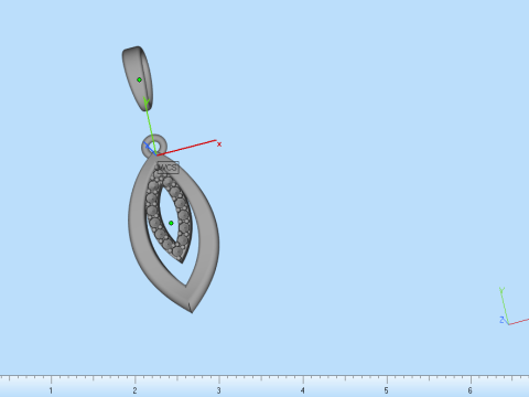 Leaf pendant model 845 Model Cetak 3D