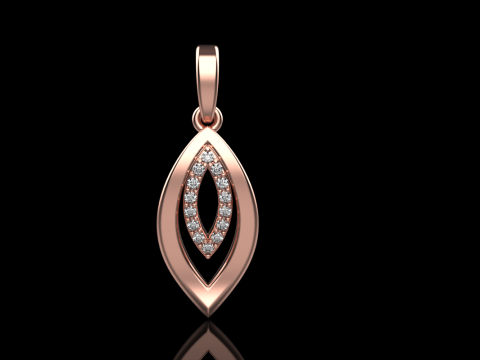 Leaf pendant model 845 Model Cetak 3D