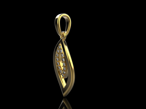 Leaf pendant model 845 Model Cetak 3D