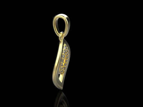 Leaf pendant model 845 Model Cetak 3D