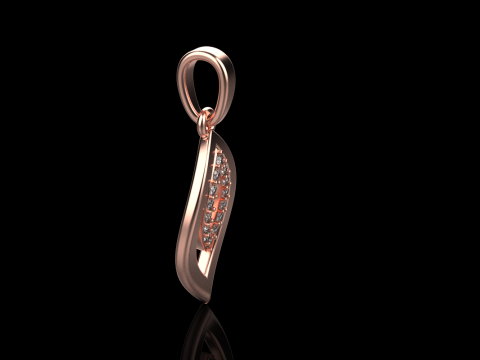 Leaf pendant model 845 Model Cetak 3D