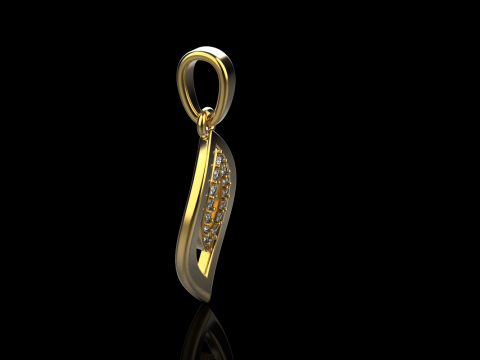 Leaf pendant model 845 Model Cetak 3D