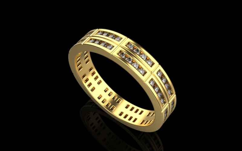 Wedding ring model 844 3D Print Model .c4d .max .obj .3ds .fbx .stl .blend 