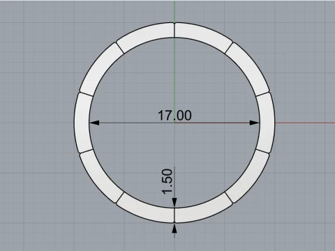 Wedding ring model 844 3D Print Model