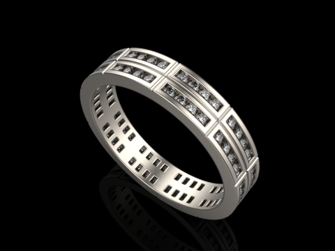 Wedding ring model 844 3D Print Model