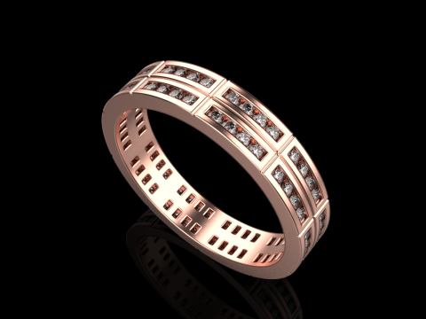 Wedding ring model 844 3D Print Model