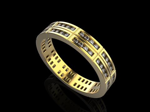 Wedding ring model 844 3D Print Model
