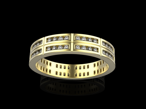 Wedding ring model 844 3D Print Model