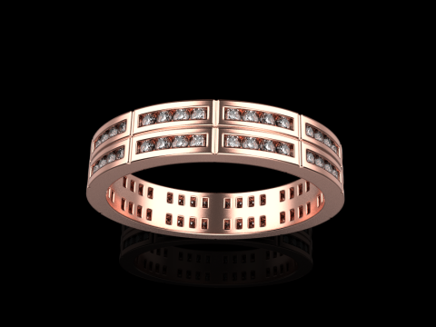 Wedding ring model 844 3D Print Model